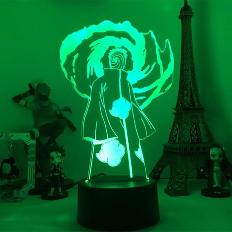 Naruto Uzumaki LED Night Light Akatsuki Kakashi Hatake Luminária