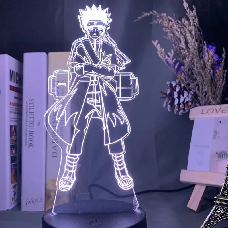 Luminária LED 3D Anime Naruto Akatsuki