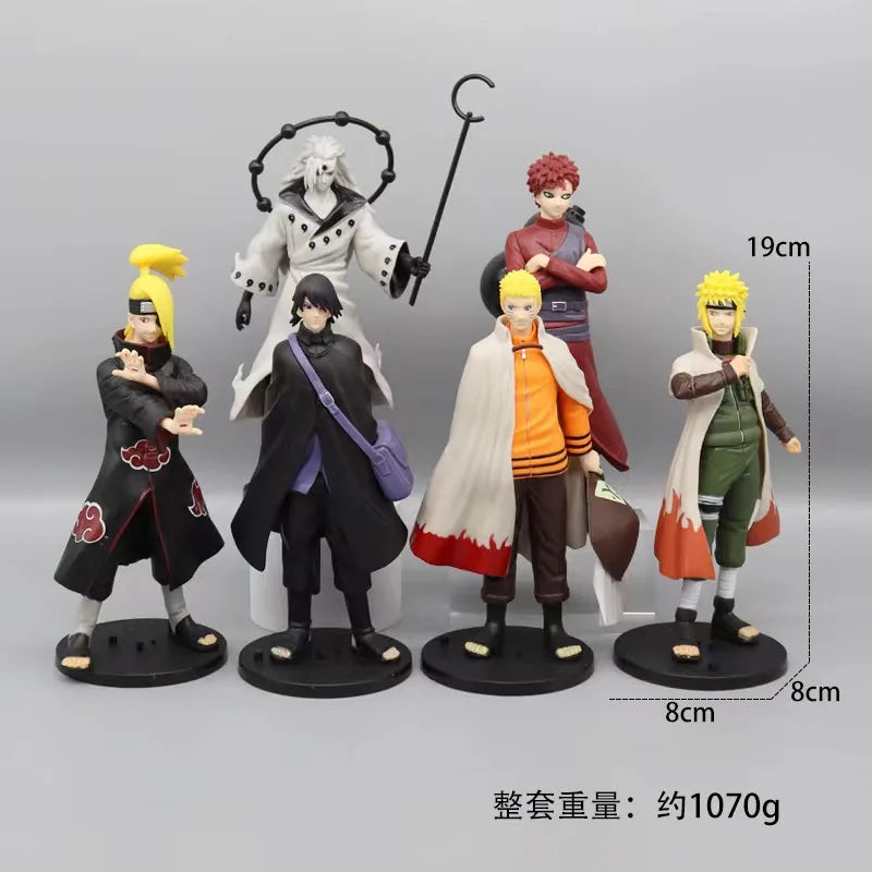 Naruto Anime Figure Naruto Uzumaki Kakashi Uchiha Madara Sasuke model figure