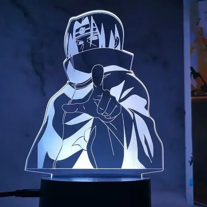 Naruto Uzumaki LED Night Light Akatsuki Kakashi Hatake Luminária